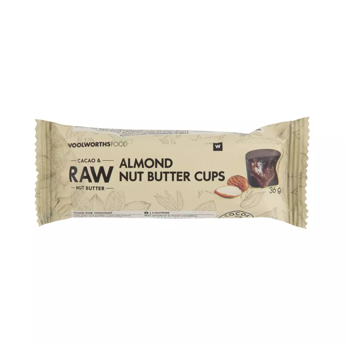 Cacao and Raw Almond Nut Butter Cup 36g Cacao and Raw Almond Nut Butter Cup 36g