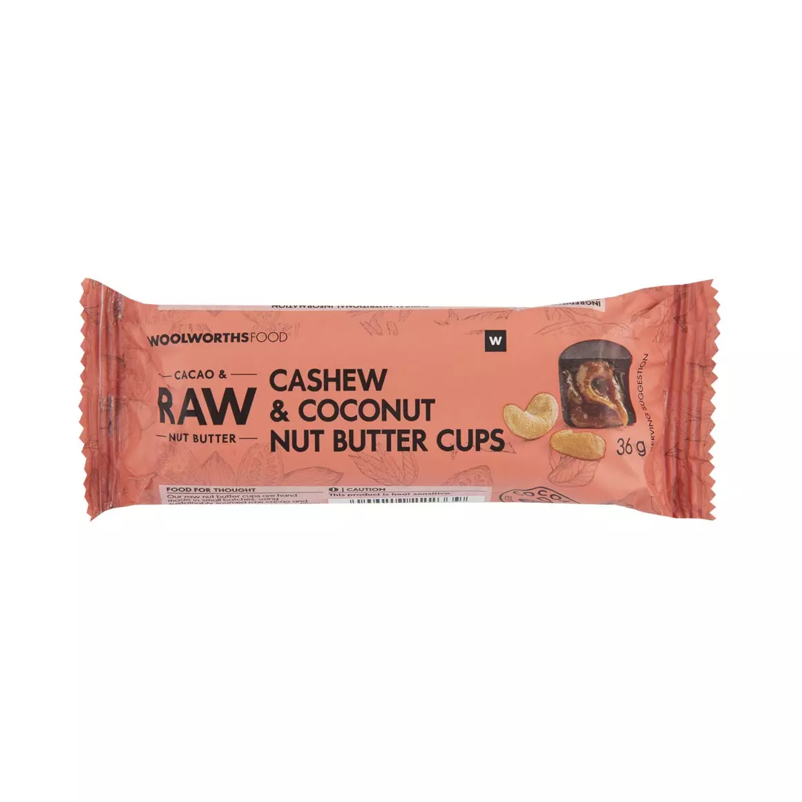 Cacao and Raw Cashew Nut Butter Cups 36g Cacao and Raw Cashew Nut Butter Cups 36g