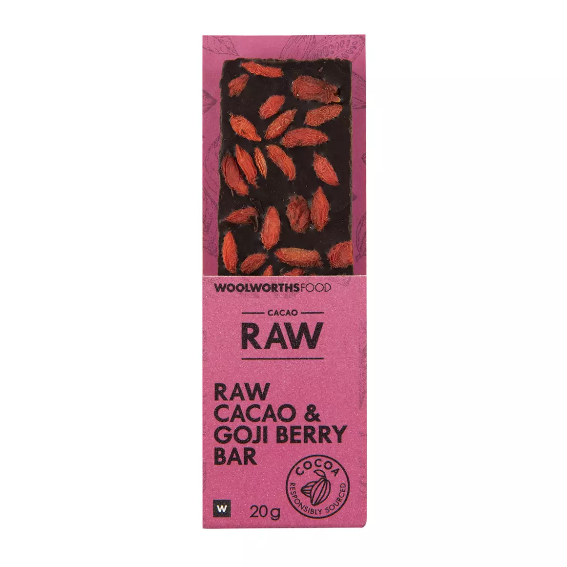 Raw Cacao and Goji Berry Bar 20g