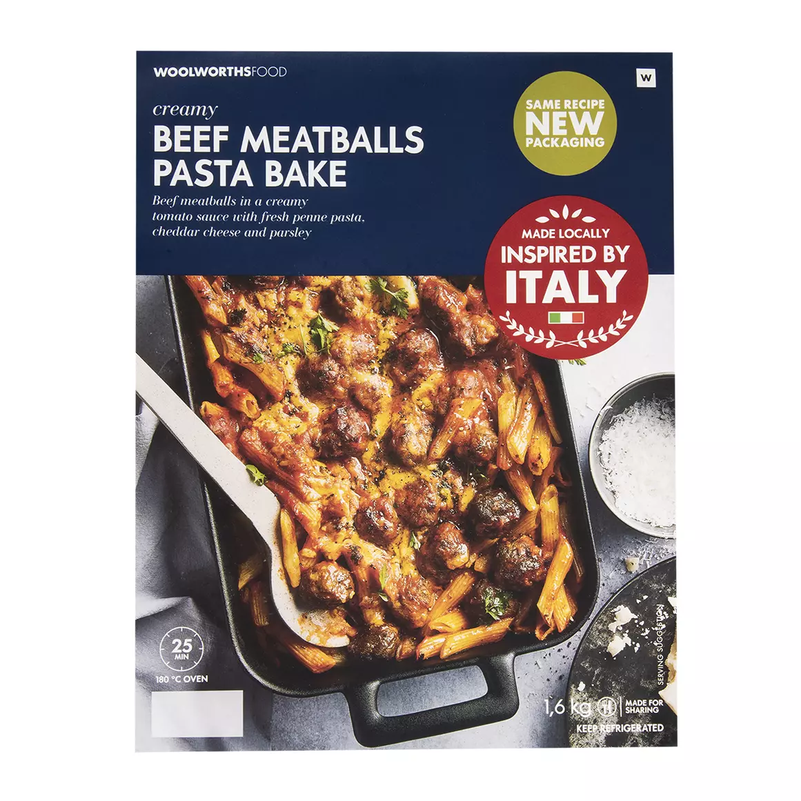 Beef Meatballs Pasta Bake 1.6kg Beef Meatballs Pasta Bake 1.6kg