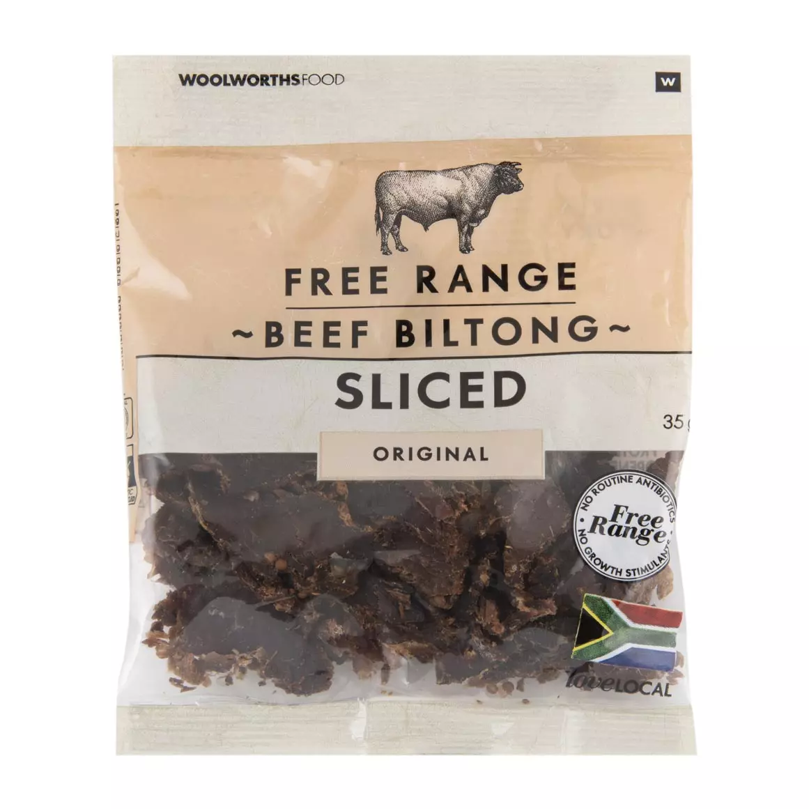 Original Free Range Sliced Beef Biltong 35g
