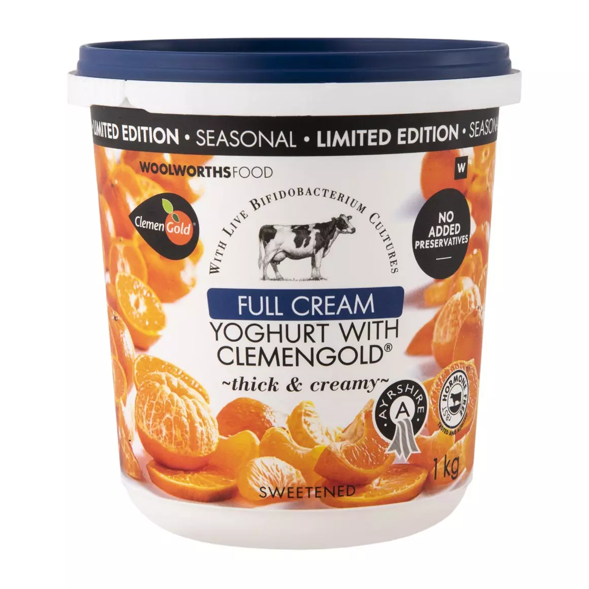 Ayrshire Full Cream Yoghurt with Clemengold® 1kg