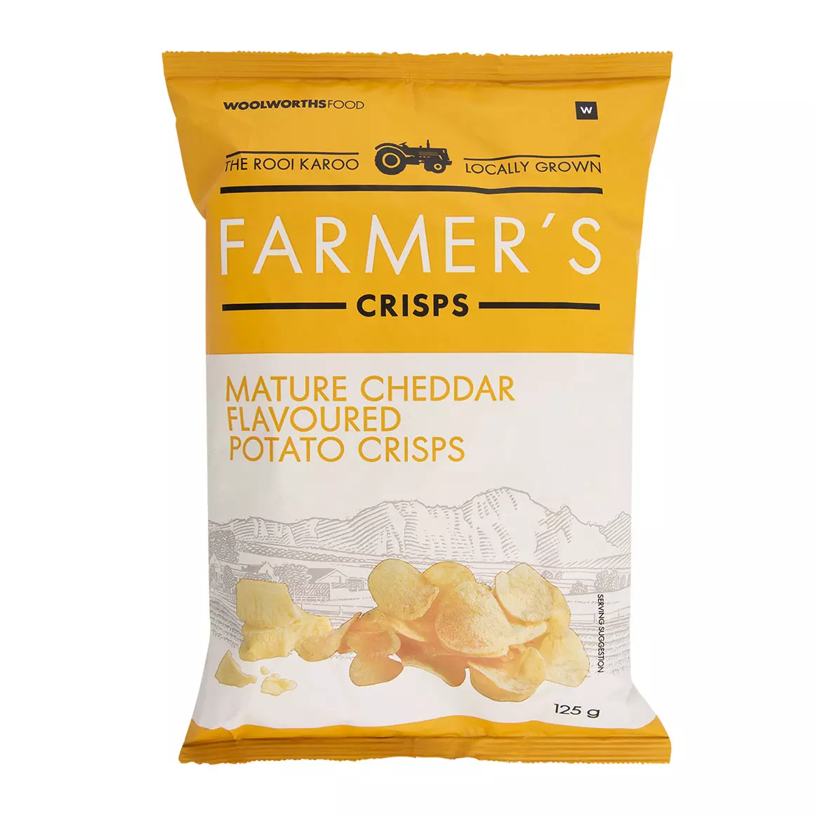 Mature White Cheddar Flavoured Farmer's Crisps 125g
