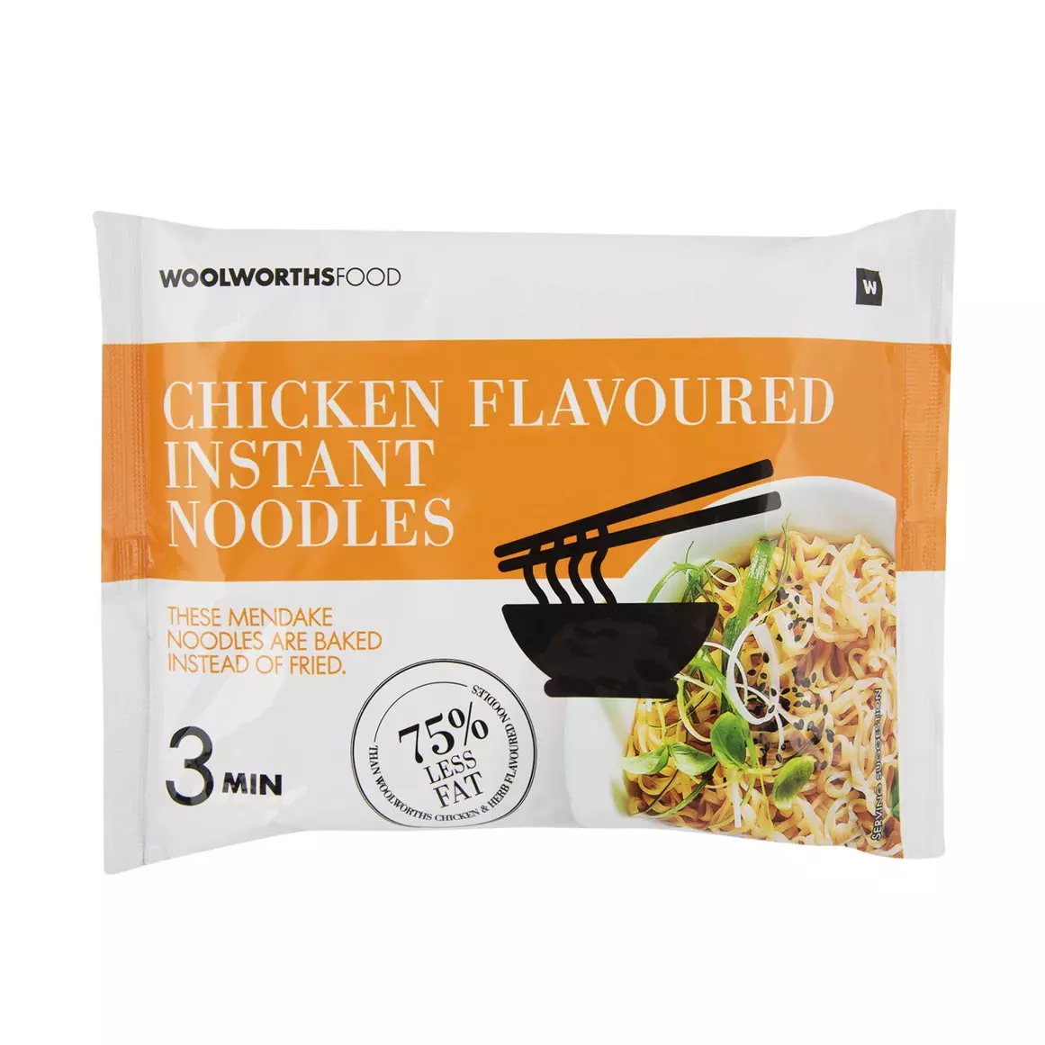 Low Fat Chicken Flavoured Instant Noodles 75g Low Fat Chicken Flavoured Instant Noodles 75g