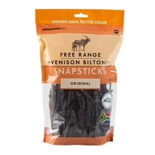 Original Free Range Venison Biltong Snapsticks 400g Original Free Range Venison Biltong Snapsticks 400g