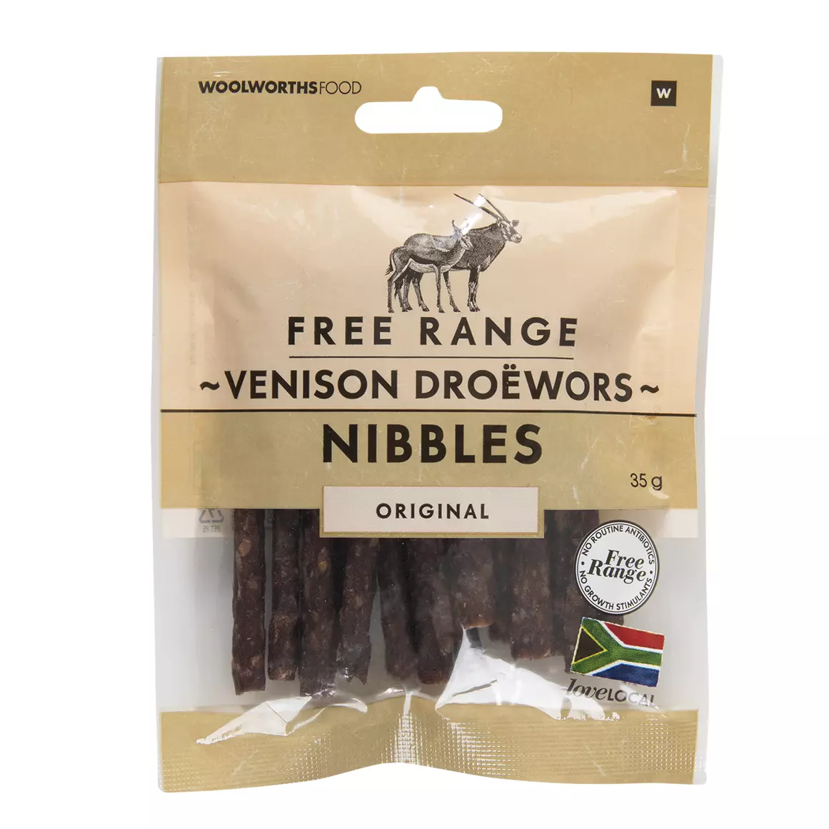 Original Free Range Venison Droewors Nibbles 35g Original Free Range Venison Droewors Nibbles 35g