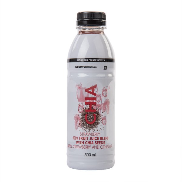 100 % Strawberry Fruit Juice Blend With Chia Seeds 500ml