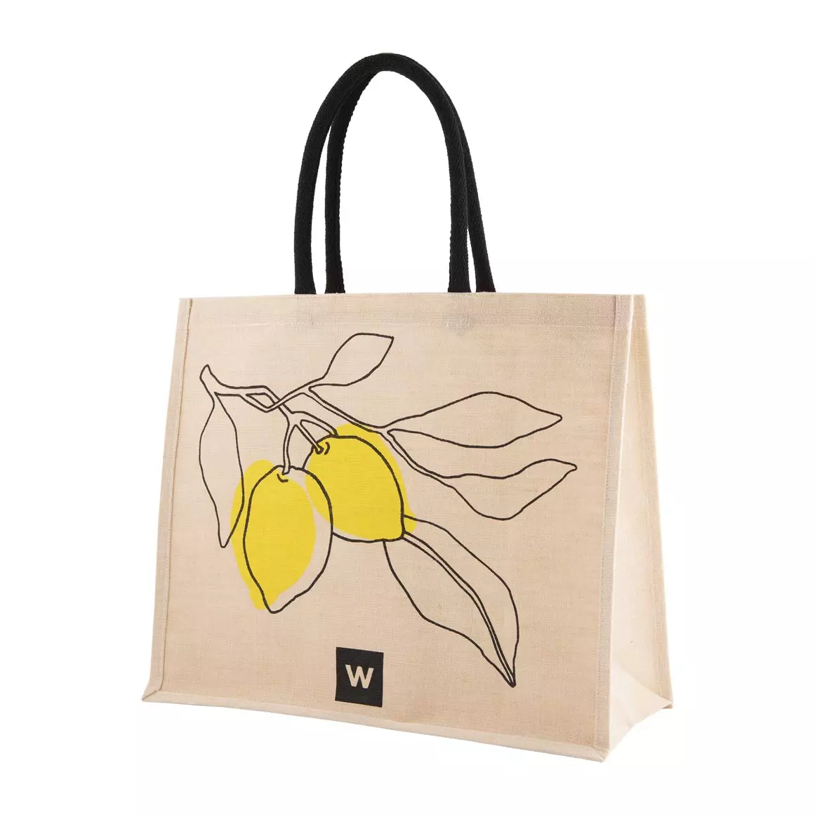Lemon Print Juco Shopper Bag Lemon Print Juco Shopper Bag