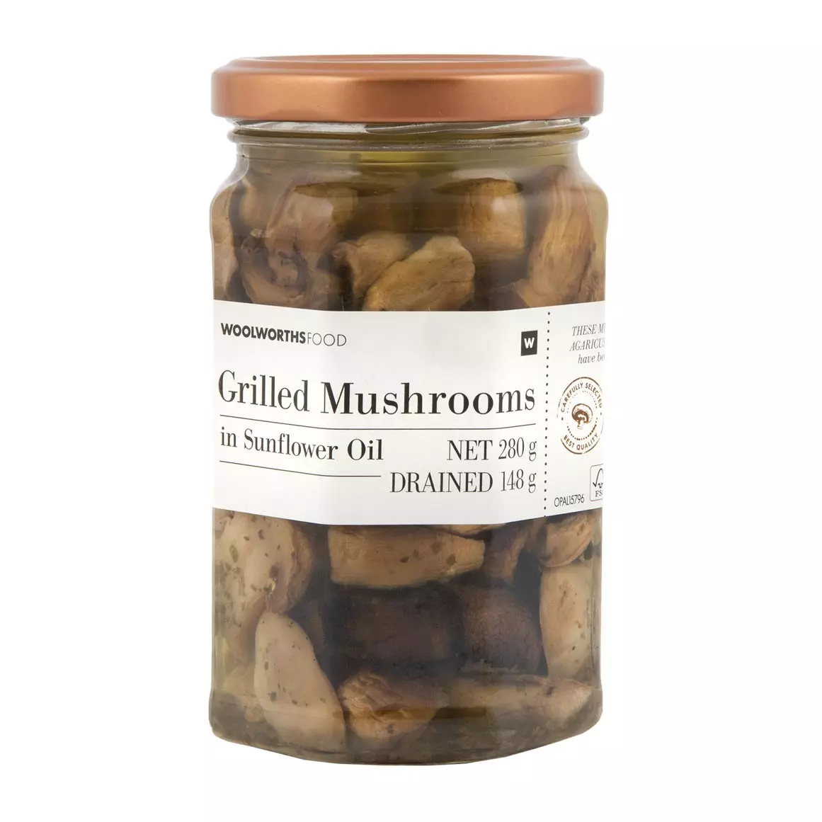 Grilled Mushrooms in Sunflower Oil 280g