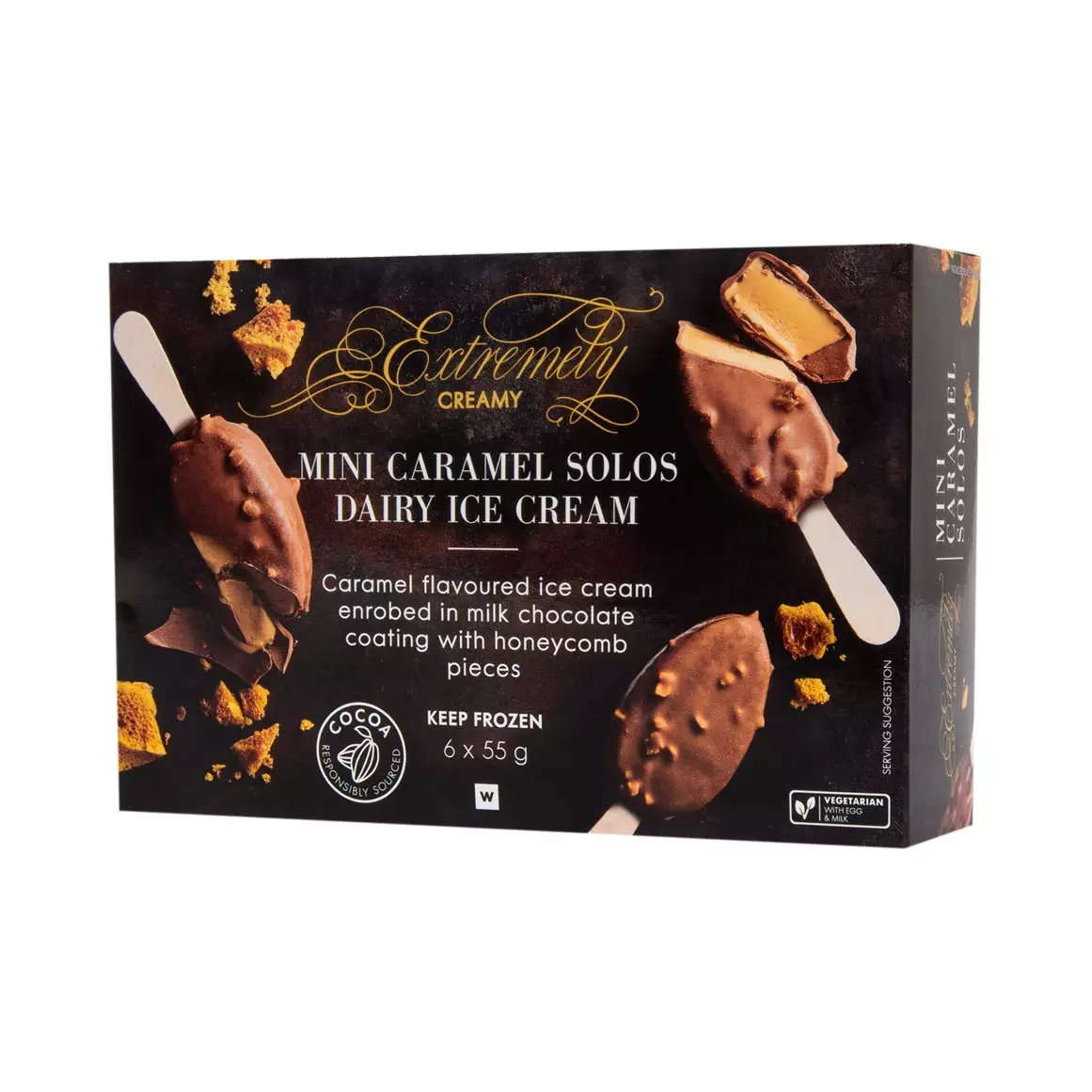 Mini Caramel Solos Dairy Ice Cream 6x55g Mini Caramel Solos Dairy Ice Cream 6x55g