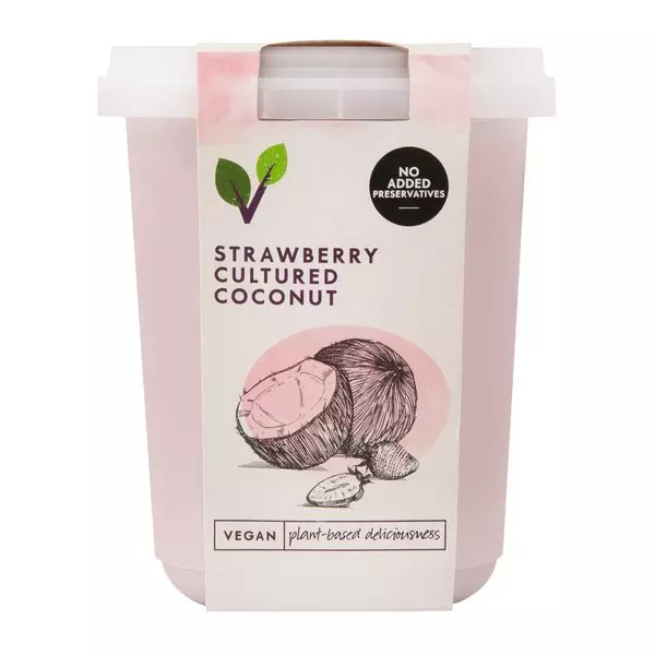 Plant Powered Plant Powered Strawberry Cultured Coconut 500g Plant Powered Plant Powered Strawberry Cultured Coconut 500g