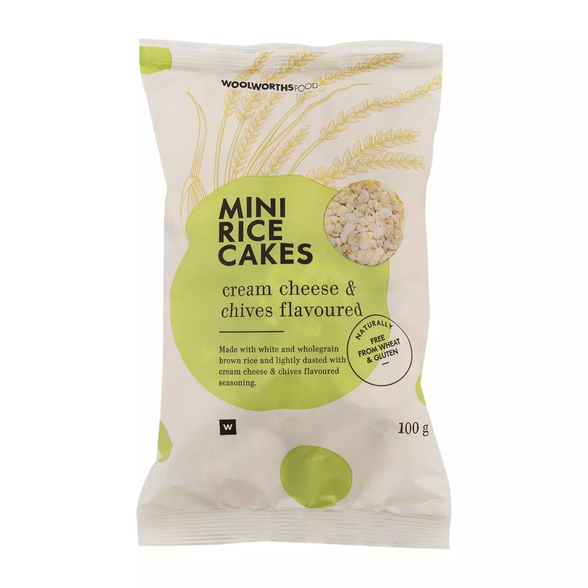 Cream Cheese and Chives Flavoured Mini Rice Cakes 100g Cream Cheese and Chives Flavoured Mini Rice Cakes 100g