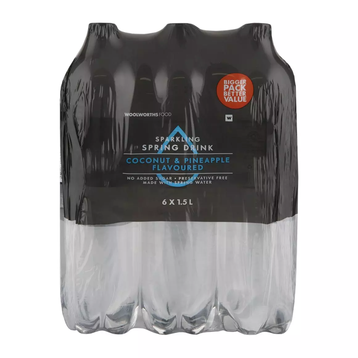 Coconut and Pineapple Flavoured Sparkling Spring Drink 6x1.5L