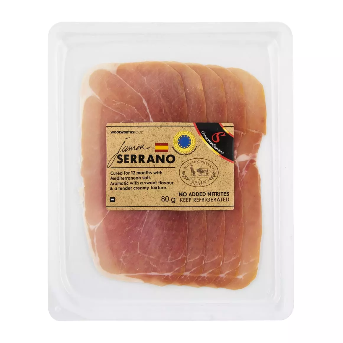 Serrano Ham NO ADDED NITRITES 80g