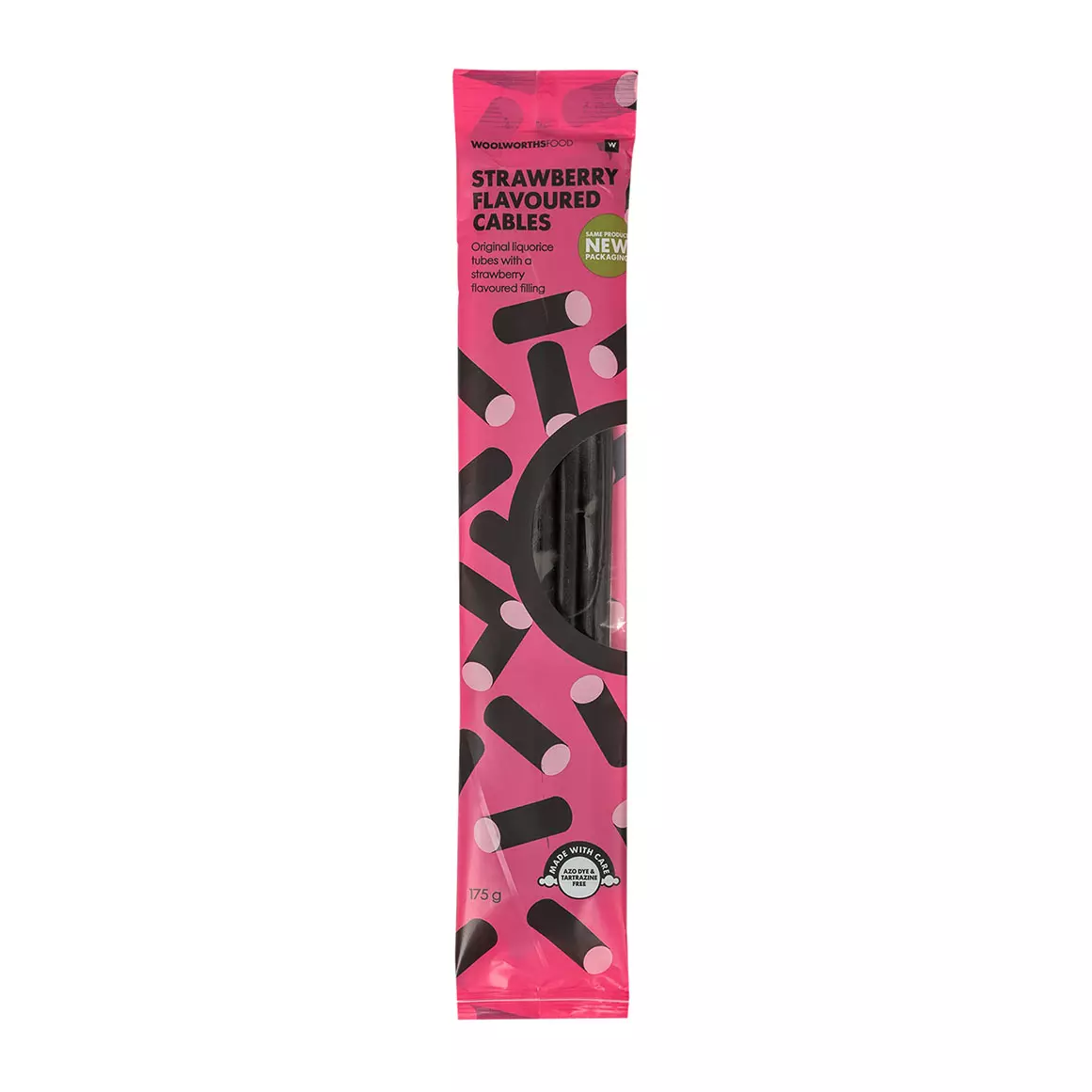 Liquorice Cables with Strawberry Flavoured Filling 175g Liquorice Cables with Strawberry Flavoured Filling 175g