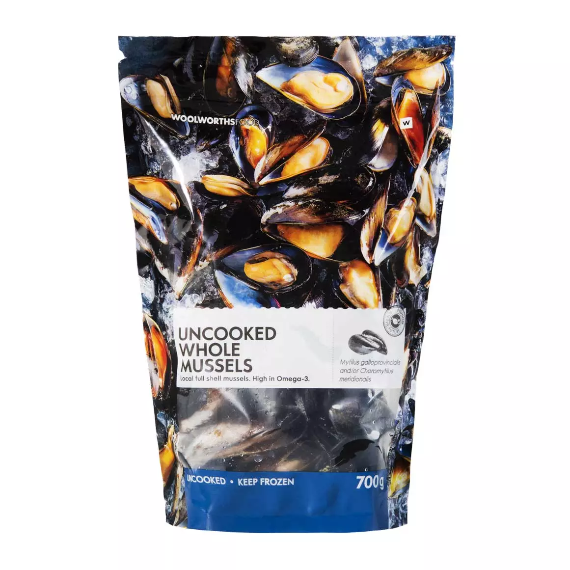 Frozen Uncooked Whole Mussels 700g Frozen Uncooked Whole Mussels 700g