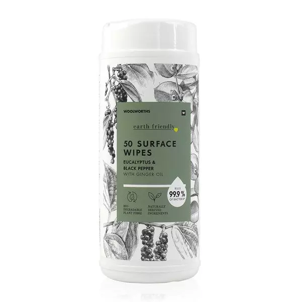 EARTH FRIENDLY Earth Friendly Eucalyptus and Black Pepper Surface Wipes 50 s EARTH FRIENDLY Earth Friendly Eucalyptus and Black Pepper Surface Wipes 50 s