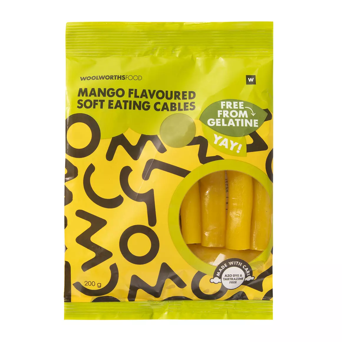 Mango Flavoured Soft Eating Cables 200g Mango Flavoured Soft Eating Cables 200g