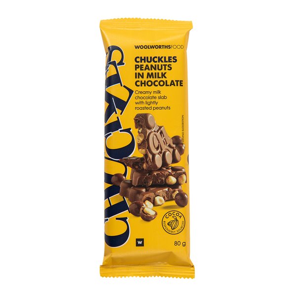 Chuckles Peanuts in Milk Chocolate Slab 80g Chuckles Peanuts in Milk Chocolate Slab 80g