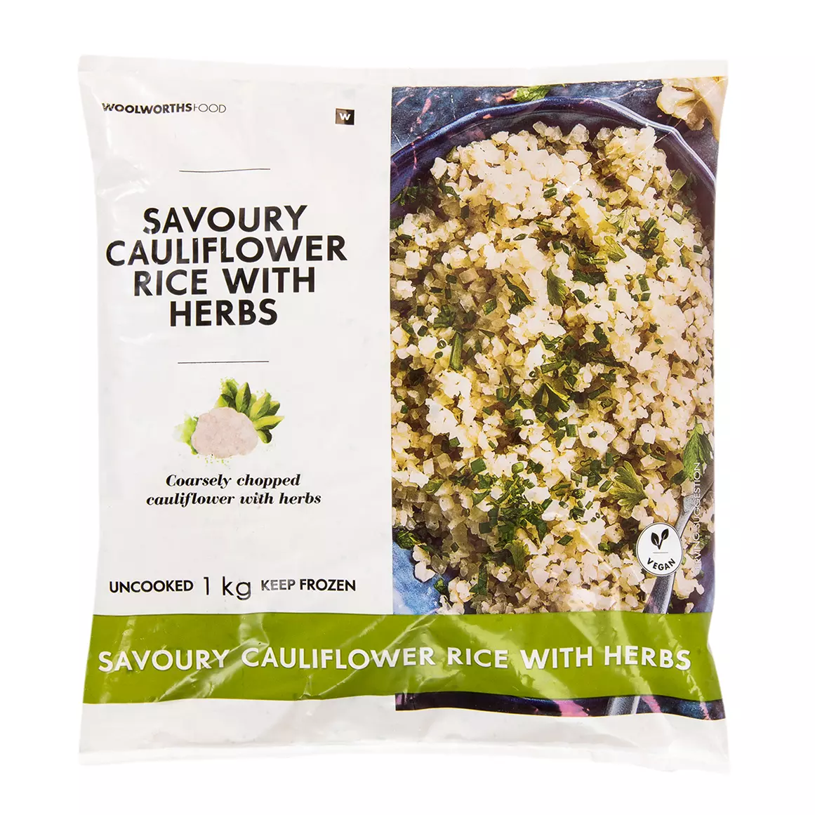 Frozen Savoury Cauliflower Rice with Herbs 1kg
