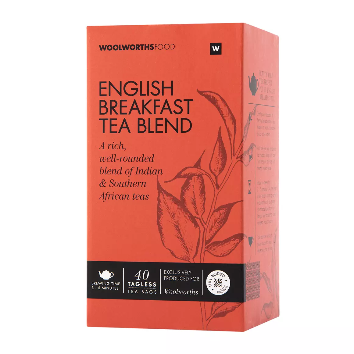 English Breakfast Tagless Tea Bags 40pk English Breakfast Tagless Tea Bags 40pk