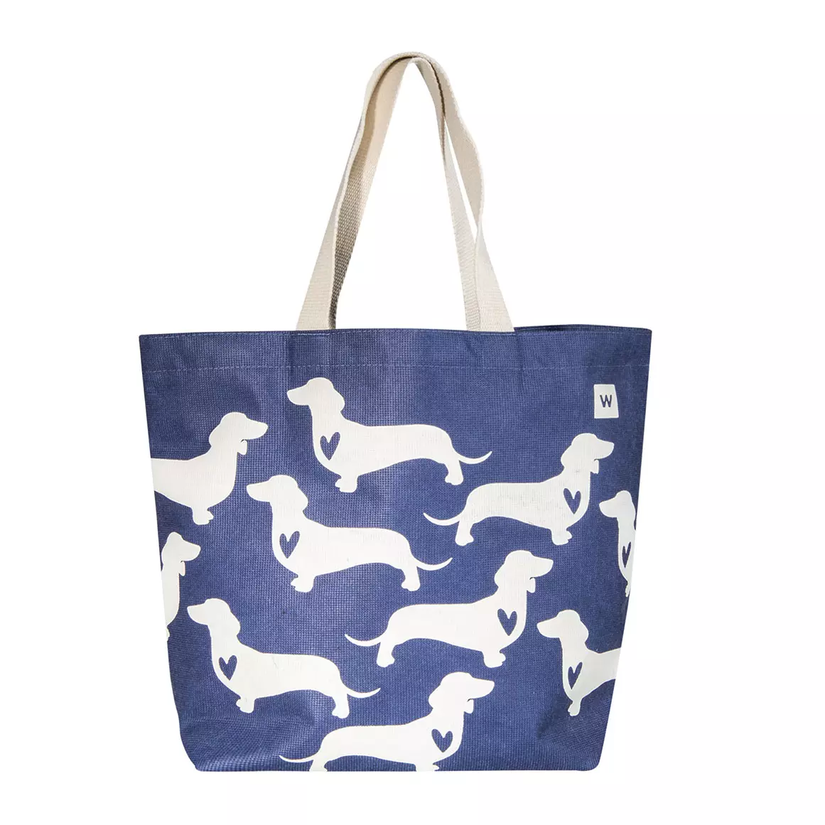 Daschund with Heart Design Shopper Bag Daschund with Heart Design Shopper Bag