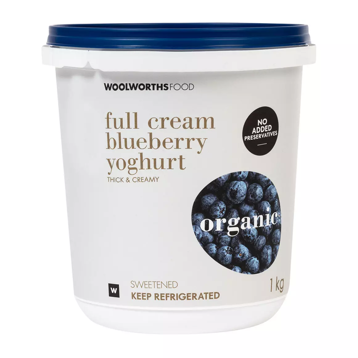 Organic Full Cream Blueberry Yoghurt 1kg