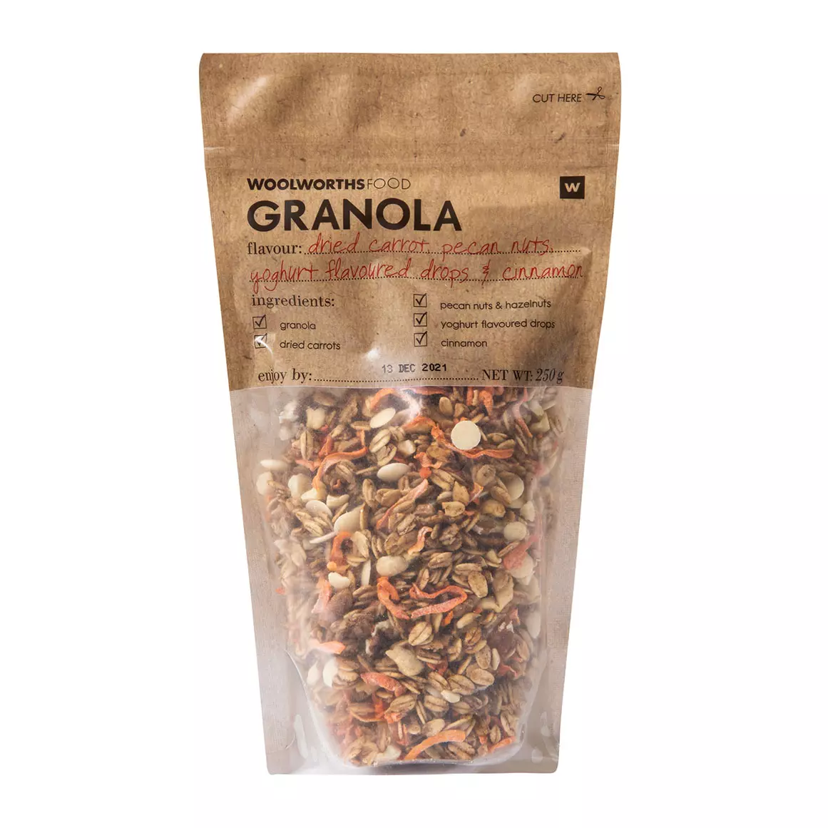 Carrots, Pecans and Yoghurt Drop Granola 250g