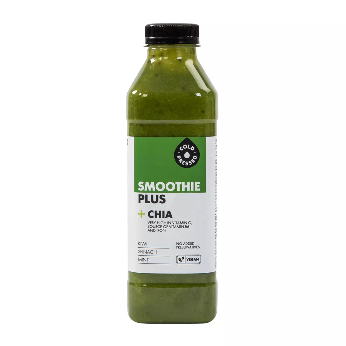 Cold Pressed Kiwi, Spinach, Mint Plus Chia Smoothie 750ml Cold Pressed Kiwi, Spinach, Mint Plus Chia Smoothie 750ml