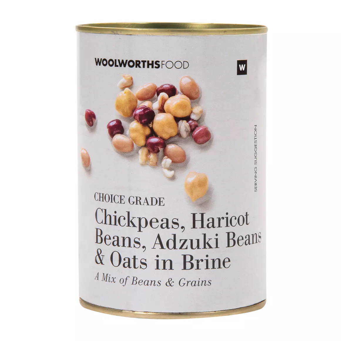 Chickpeas, Haricot and Adzuki Beans and Oats in Brine 410g