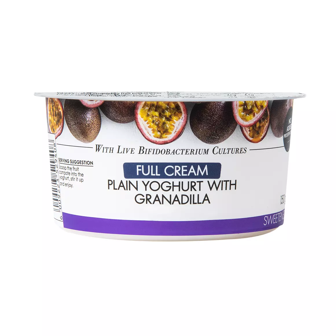 Full Cream Plain Yoghurt with Granadilla 150g