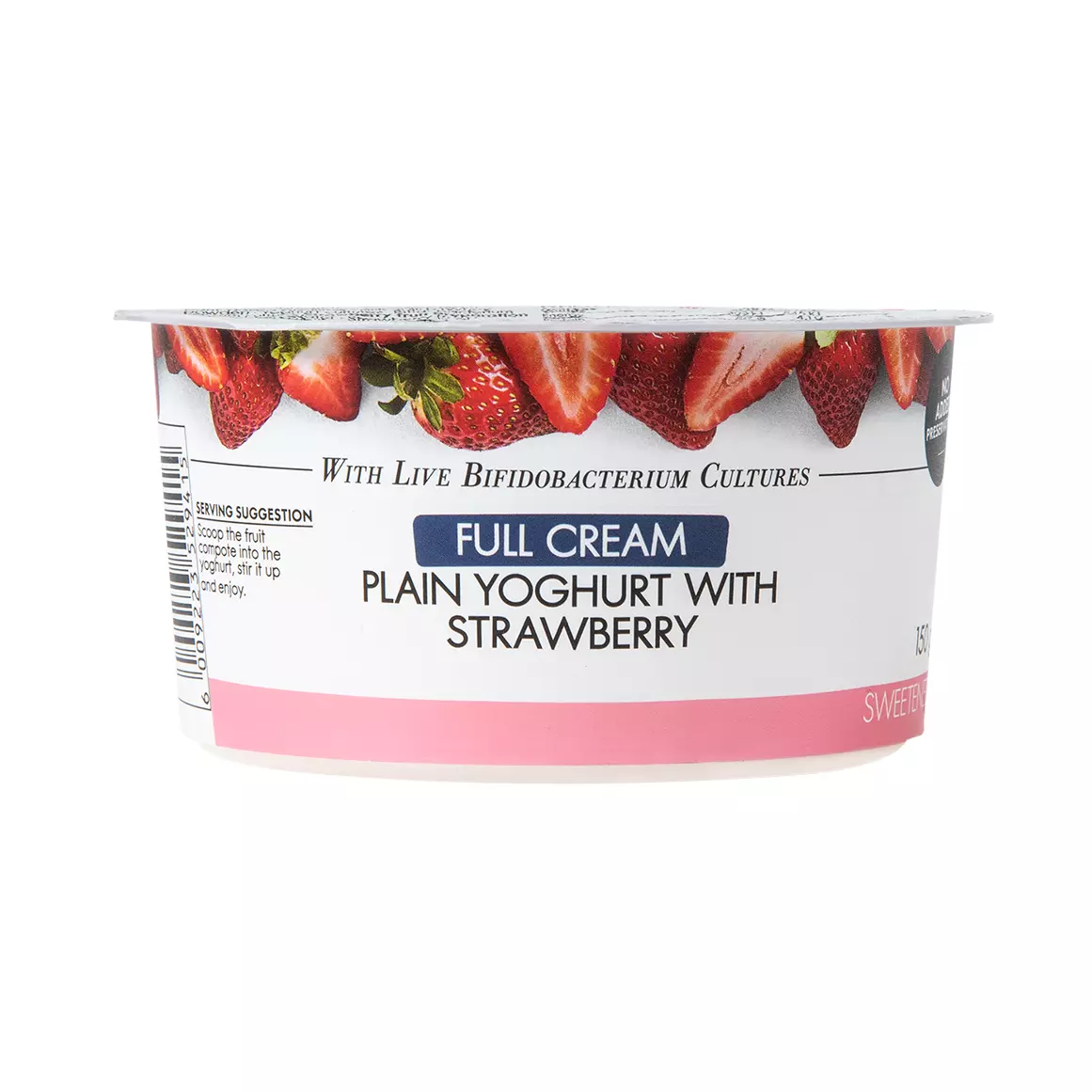 Full Cream Plain Yoghurt with Strawberry 150g