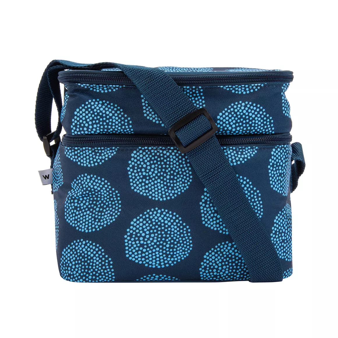 Dotted Circles Blue Double Decker Cooler
