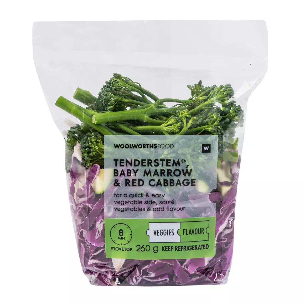 Tenderstem, Baby Marrow and Red Cabbage 260g