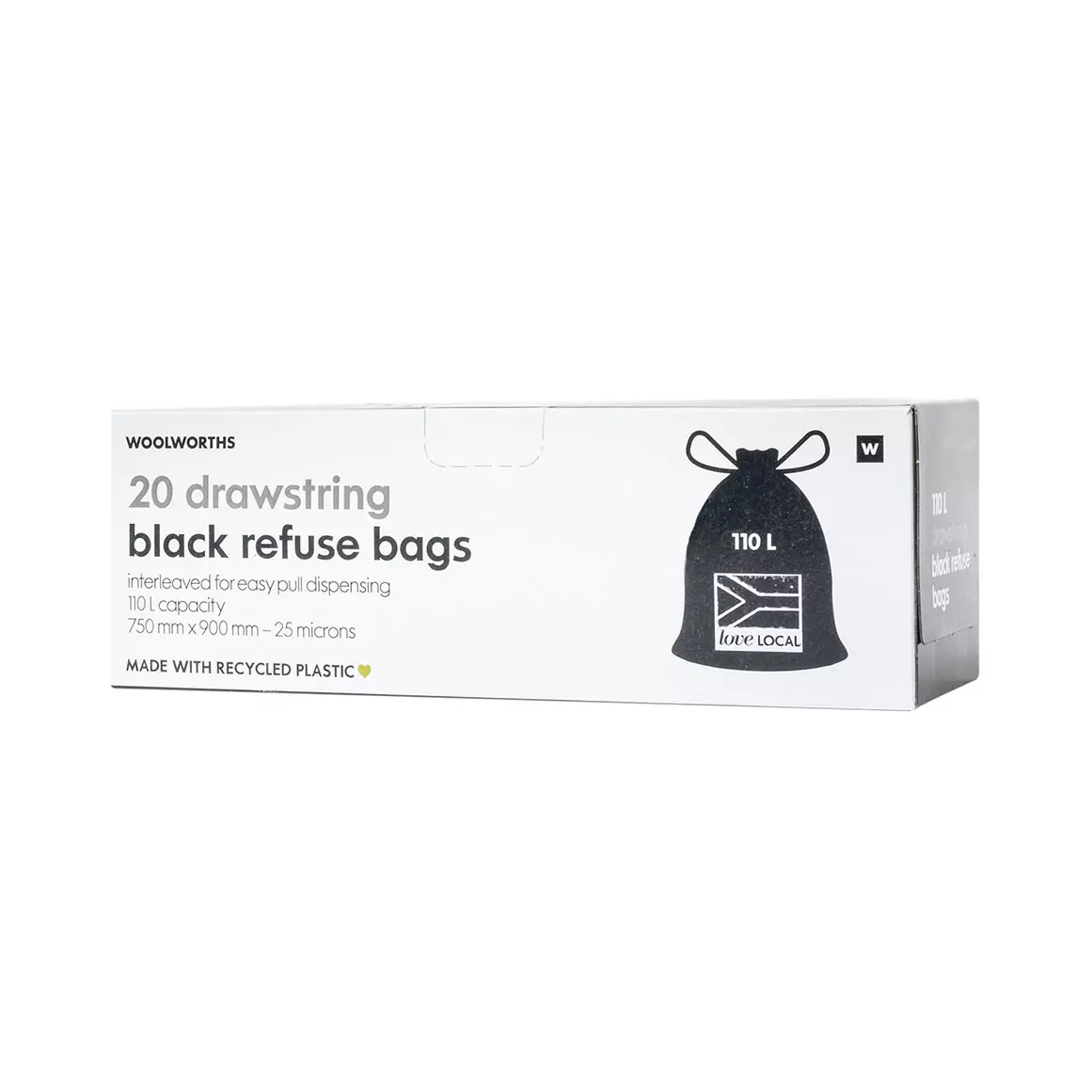 Drawstring Black Refuse Bags 20pk Drawstring Black Refuse Bags 20pk