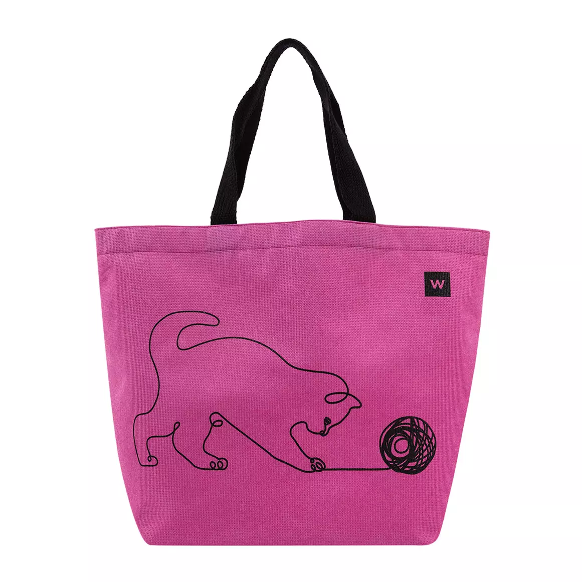 Cat Chasing Wool Design Shopper Bag Cat Chasing Wool Design Shopper Bag