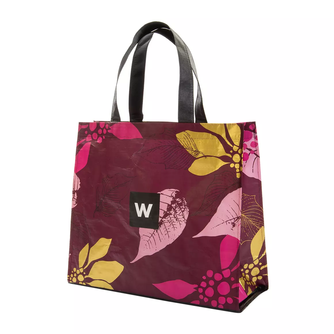 Poinsettia Design Shopper Bag