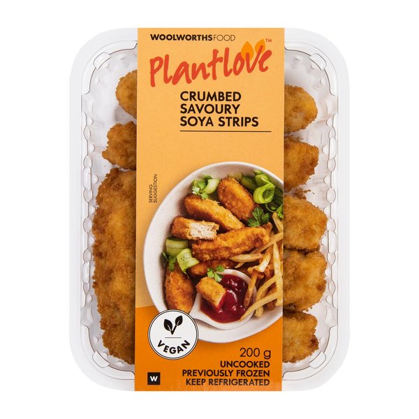 PlantLoveĀ Crumbed Savoury Soya Strips 200g PlantLoveĀ Crumbed Savoury Soya Strips 200g