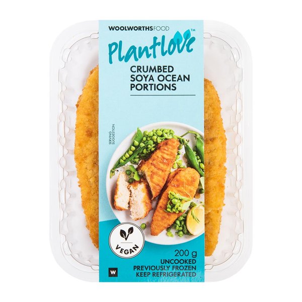 PlantLove Crumbed Soya Ocean Portions 200g PlantLove Crumbed Soya Ocean Portions 200g