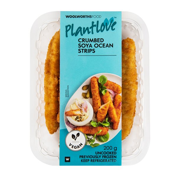 PlantLoveĀ Crumbed Soya Ocean Strips 200g PlantLoveĀ Crumbed Soya Ocean Strips 200g