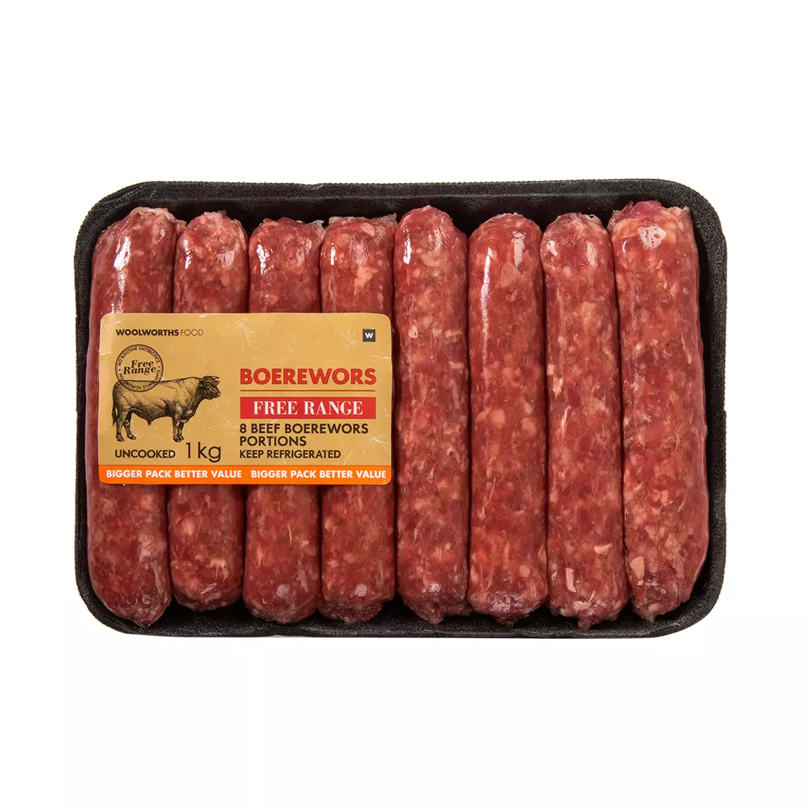 Free Range Beef Boerewors Portions 1kg Free Range Beef Boerewors Portions 1kg