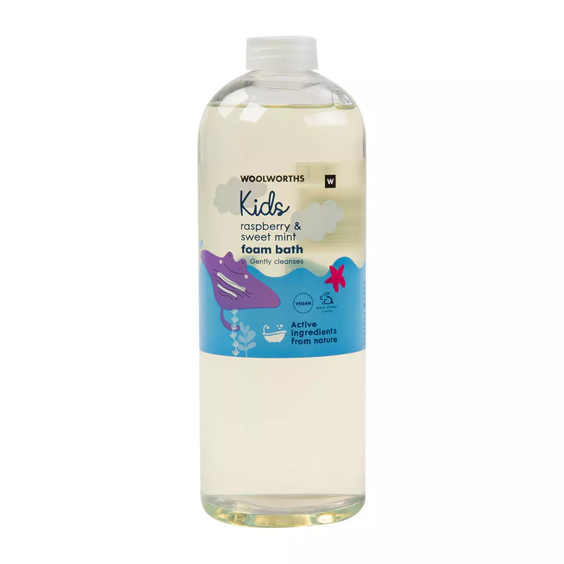 Kids Raspberry and Sweet Mint Fragranced Foam Bath 1L