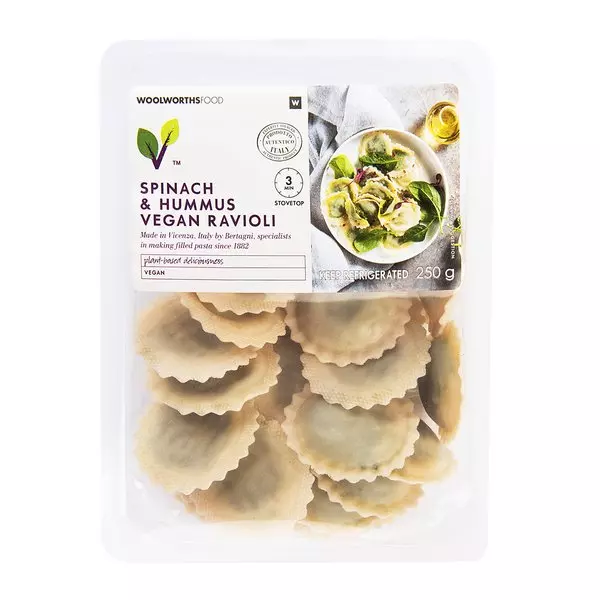 Plant Powered Spinach and Hummus Vegan Ravioli 250g