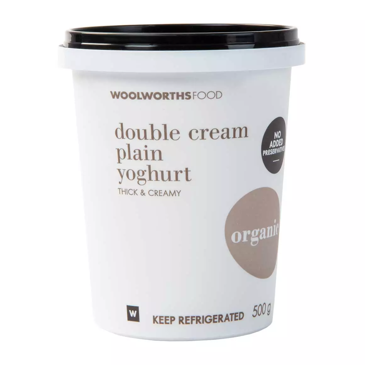 Organic Double Cream Plain Yoghurt 500g