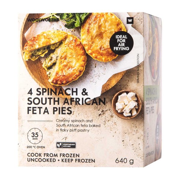 Frozen Spinach & South African Feta Pies 4pk Frozen Spinach & South African Feta Pies 4pk