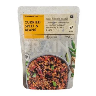 Fully Cooked Curried Spelt and Beans 250g