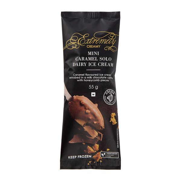 Single Extremely Creamy Mini Caramel Solo Dairy Ice Cream 55g Single Extremely Creamy Mini Caramel Solo Dairy Ice Cream 55g