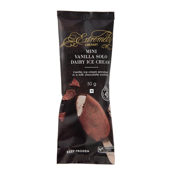 Single Extremely Creamy Mini Vanilla Solos Dairy Ice Cream 50g