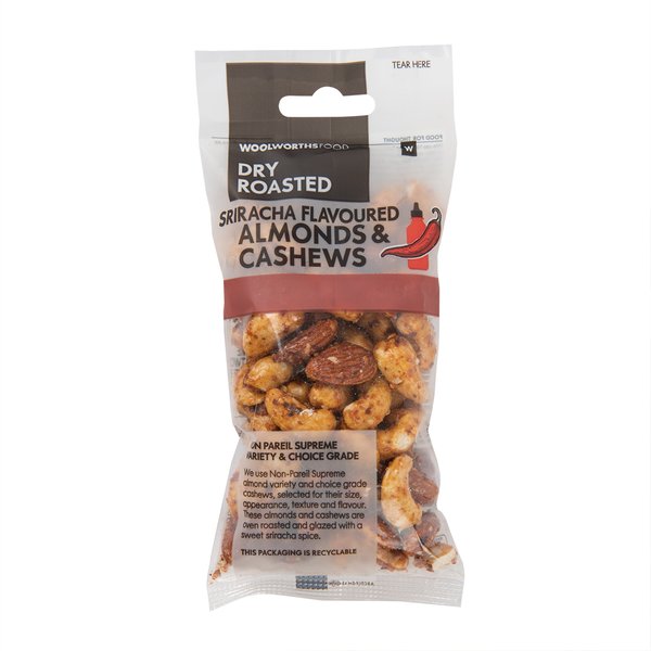 Sriracha Flavoured Almonds and Cashews 100g Sriracha Flavoured Almonds and Cashews 100g