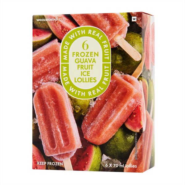 Frozen Guava Fruit Ice Lollies 6x70ml Frozen Guava Fruit Ice Lollies 6x70ml